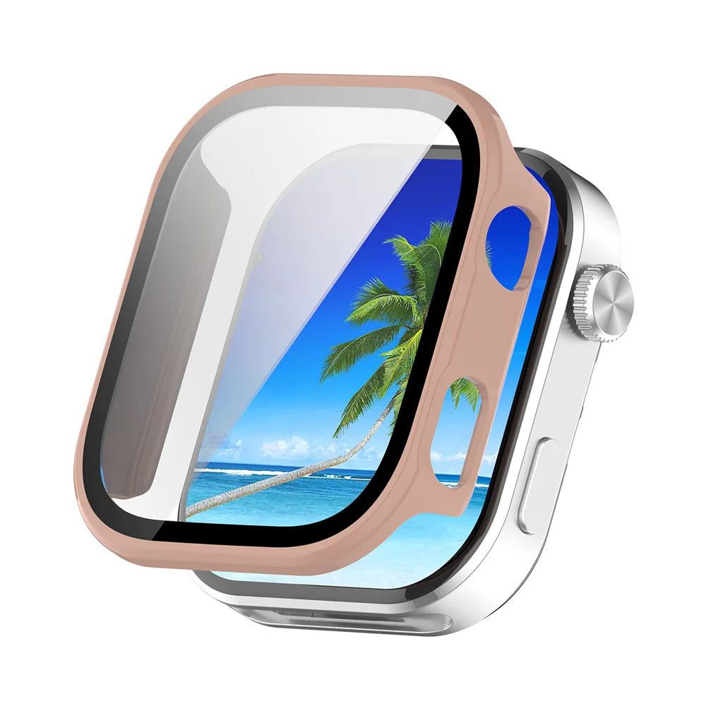 ENKAY HAT PRINCE For Xiaomi Redmi Watch 6 Watch Case   Rubberized Hard PC Cover with Tempered Glass - Pink - 1