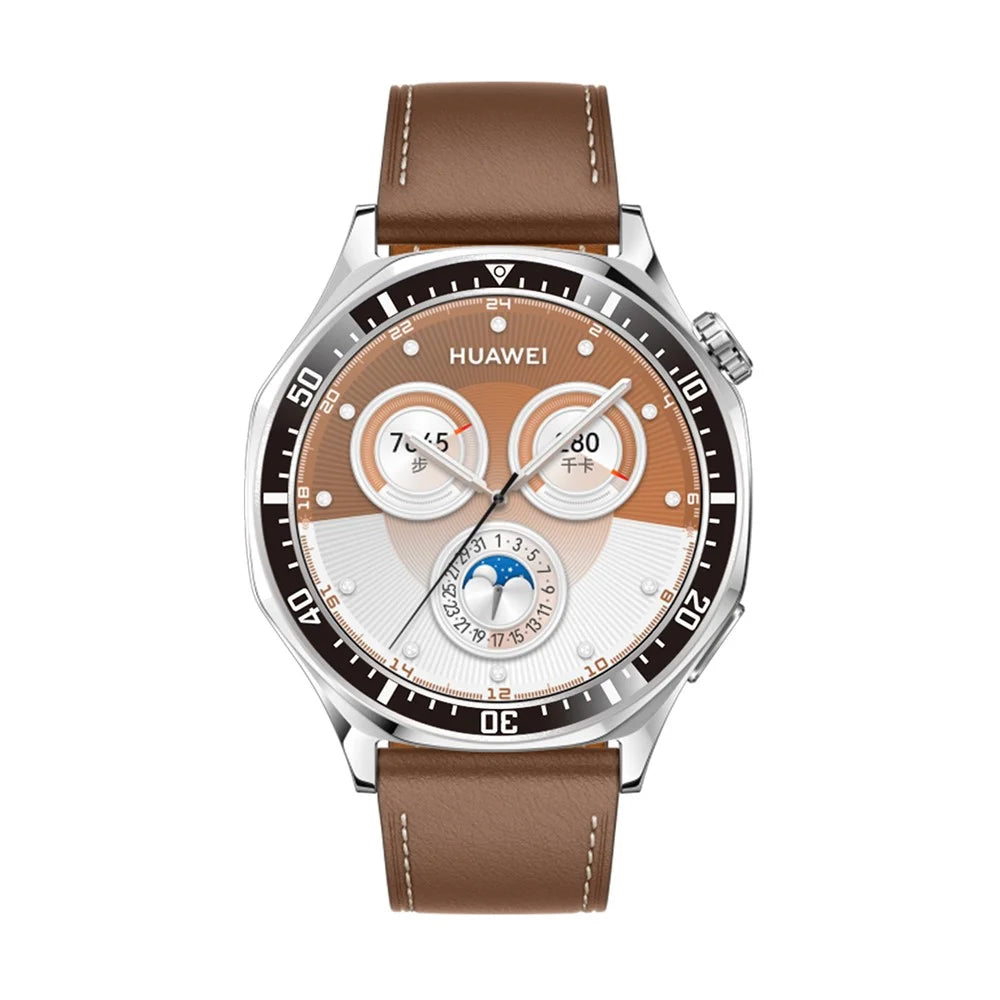 For Huawei Watch GT 5 46mm Bezel Ring Anti Scratch Aluminum Alloy Adhesive Cover - Black  /  White Characters - 3