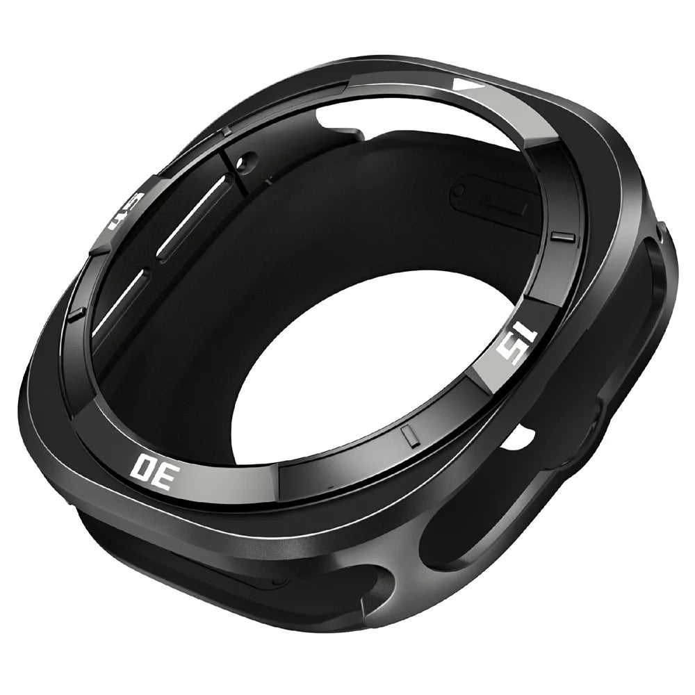 For Samsung Galaxy Watch7 44mm Watch Case Aluminum Alloy + PC Protective Cover - Black / White - 5