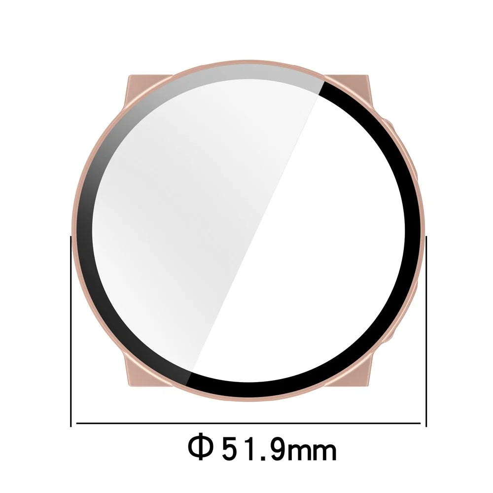 For Suunto Vertical 2 Hard PC Watch Case with Tempered Glass Screen Film - Pink - 7