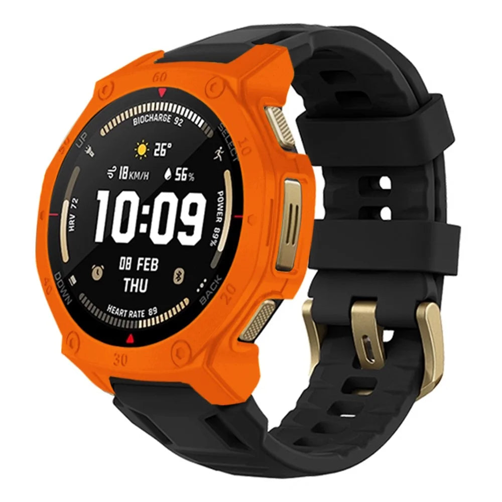For Huami Amazfit T-Rex 3 Pro 44mm Smartwatch Protective Case Hard PC Cover - Orange - 3