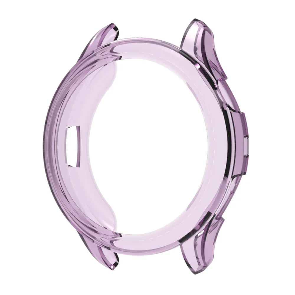 For Xiaomi Watch 5 Protective Case Anti-drop TPU Half Cover Frame - Transparent Purple - 1