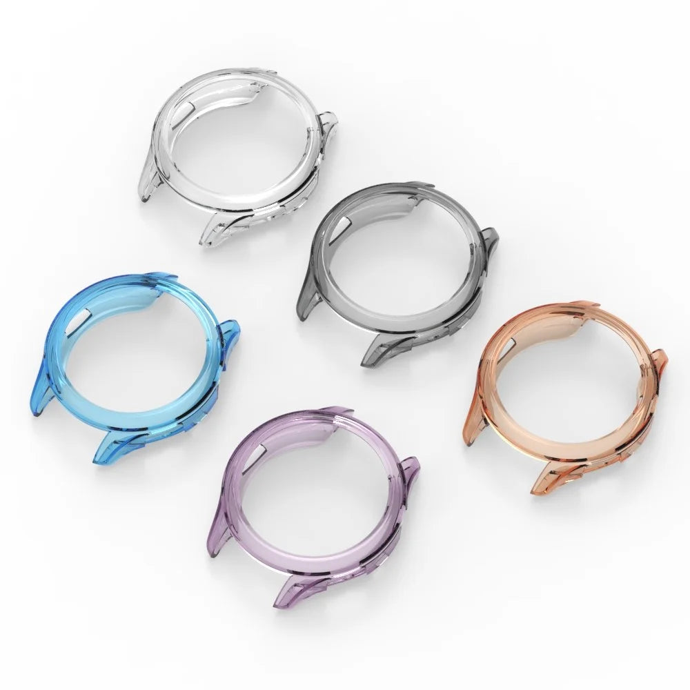 For Xiaomi Watch 5 Protective Case Anti-drop TPU Half Cover Frame - Transparent Purple - 6