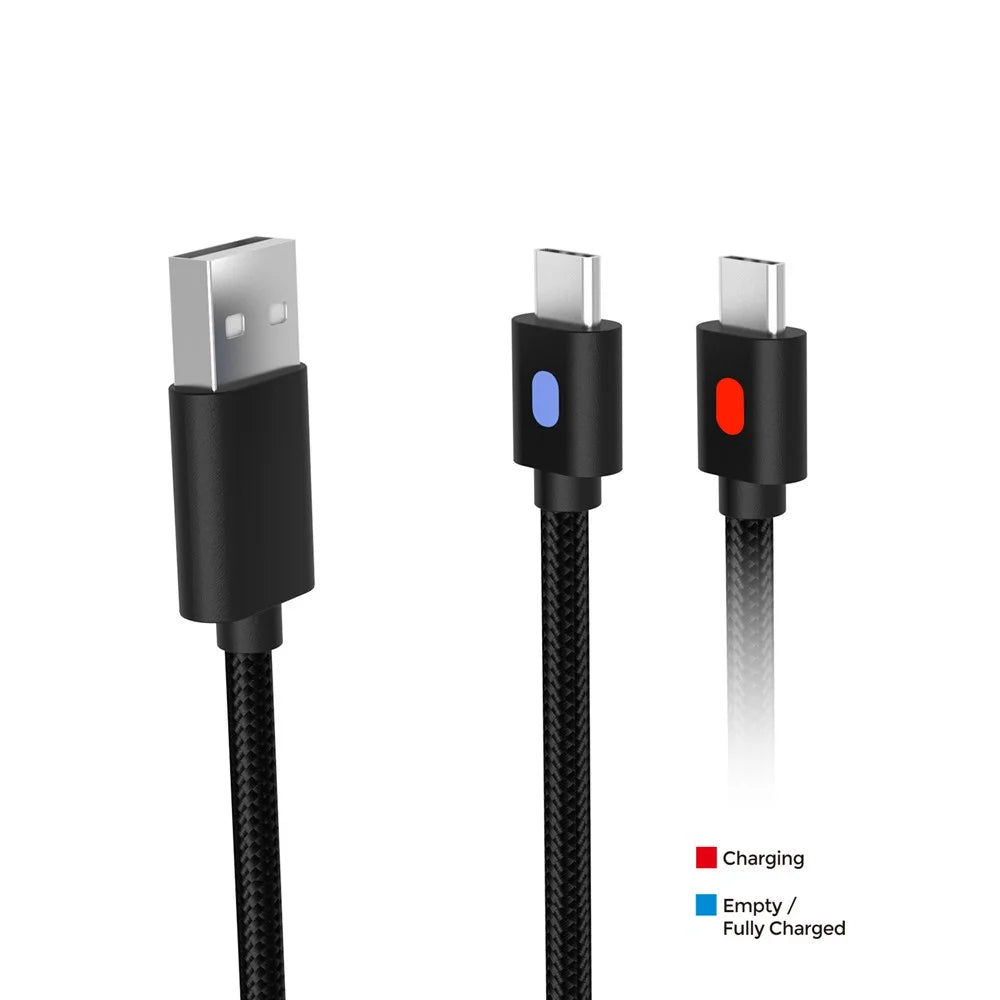 DOBE FOMIS ELECTRONICS TY-0803D 0.8m USB-A to USB-C Gaming Controller Charging Cable for Sony PlayStation 5 / Nintendo Switch / Xbox Series (without Data Sync Function) - Black - 2