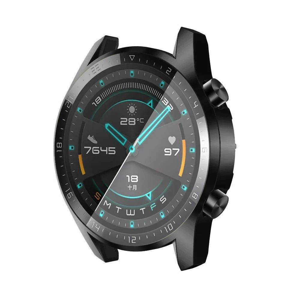 TPU Electroplate Full Coverage Watch Protective Frame Case for Huawei Watch GT 2 46mm - Black - 6