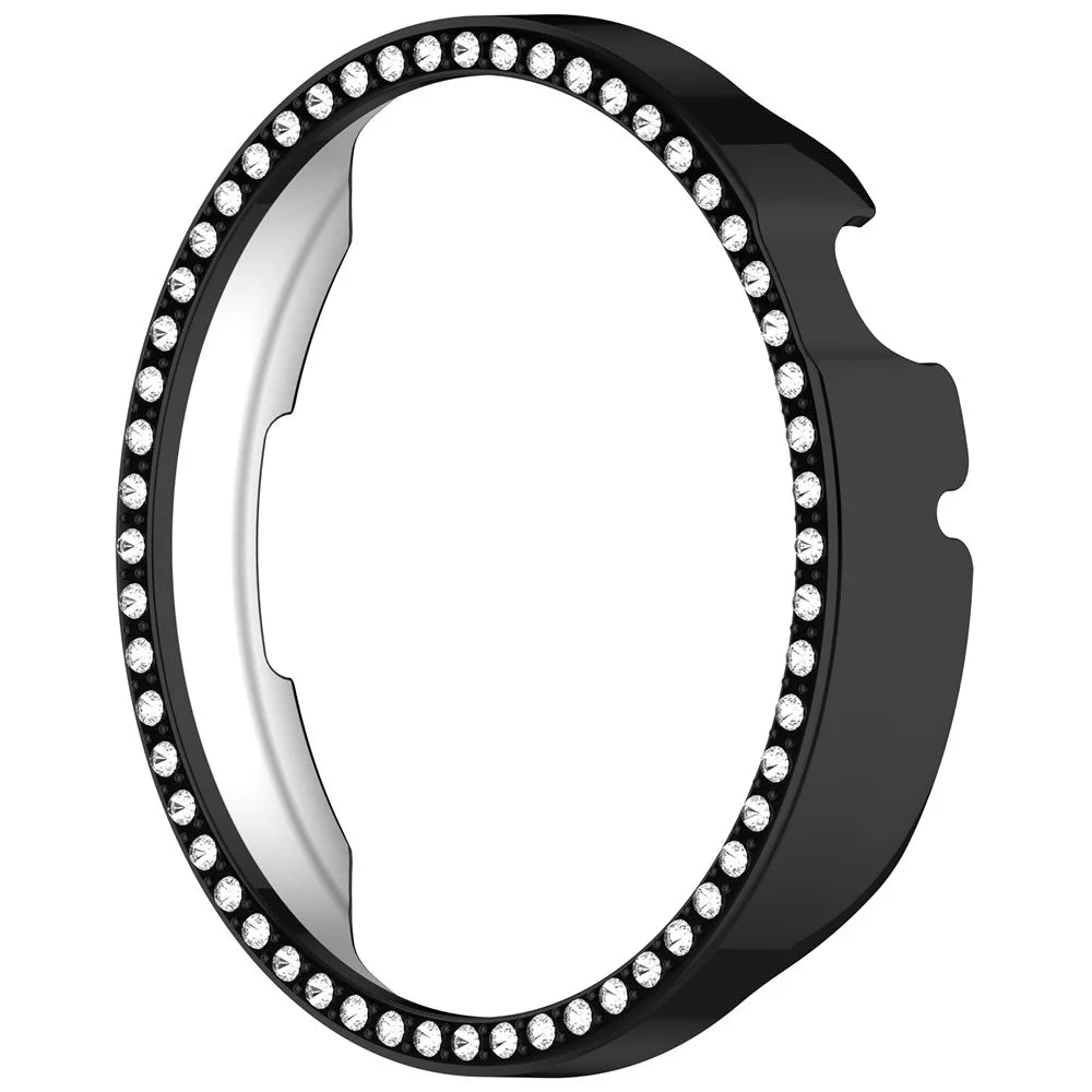 For Honor Watch GS 5 Watch Case Rhinestone Decor Hard PC Frame Protective Cover - Black - 4
