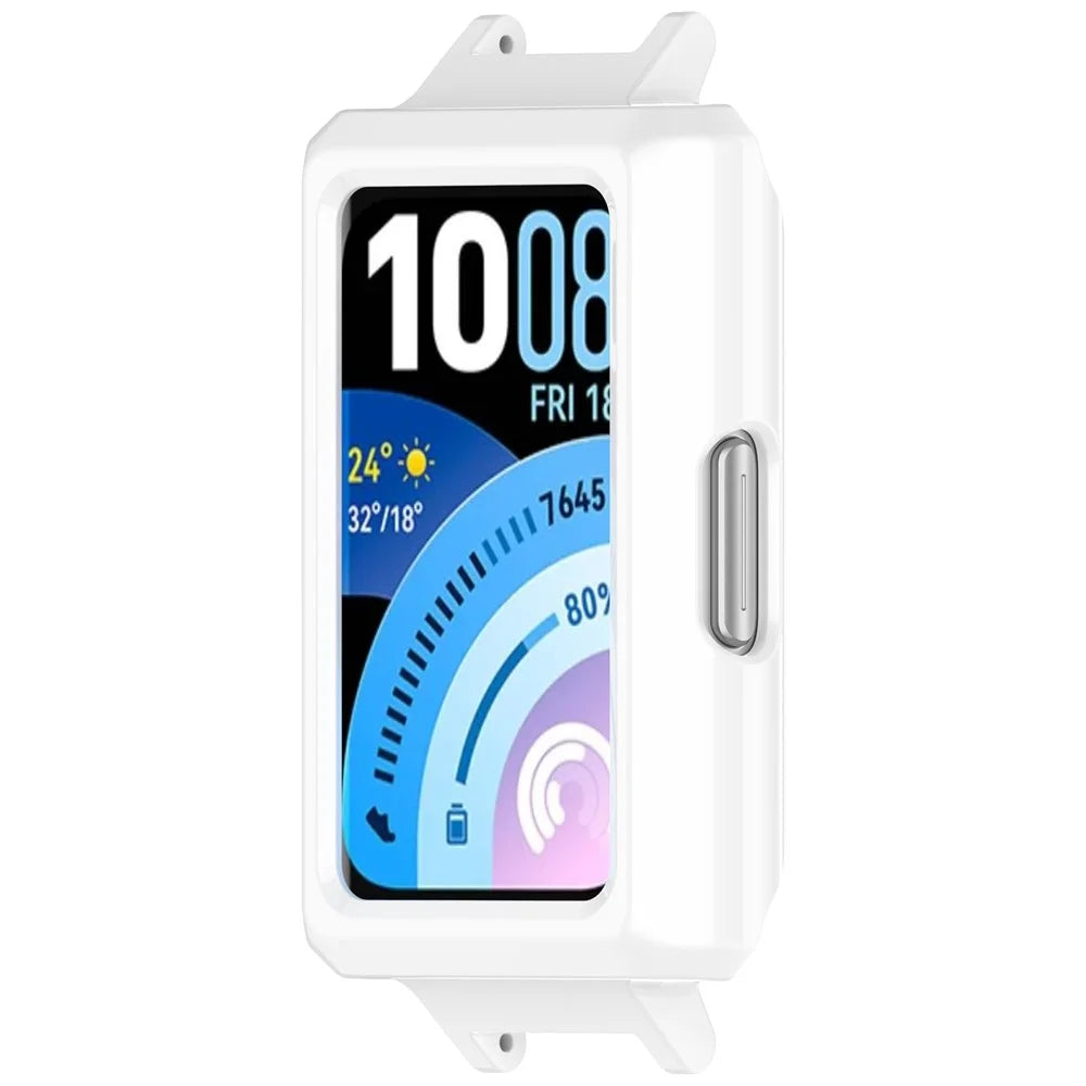 For Huawei Band 11 Pro  /  11 Pro NFC Watch Case Hard PC Protective Cover with 12mm Button Cutouts - White - 2