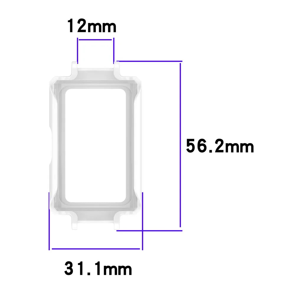 For Huawei Band 11 Pro  /  11 Pro NFC Watch Case Hard PC Protective Cover with 12mm Button Cutouts - White - 7