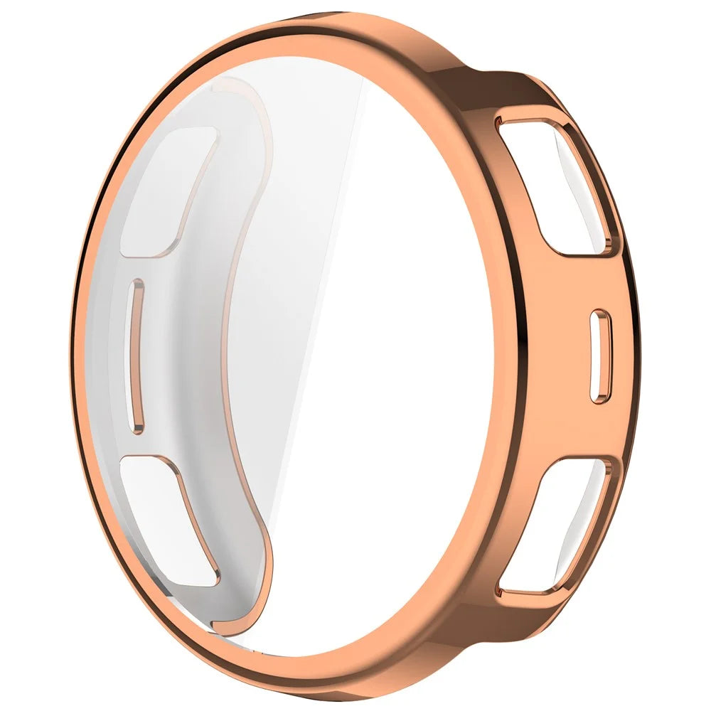 For Huami Amazfit Active 3 Premium Full Coverage TPU Watch Cover Electroplated Protective Case - Rose Gold - 4
