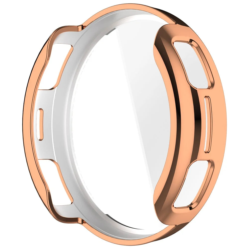 For Huami Amazfit Active 3 Premium Full Coverage TPU Watch Cover Electroplated Protective Case - Rose Gold - 5