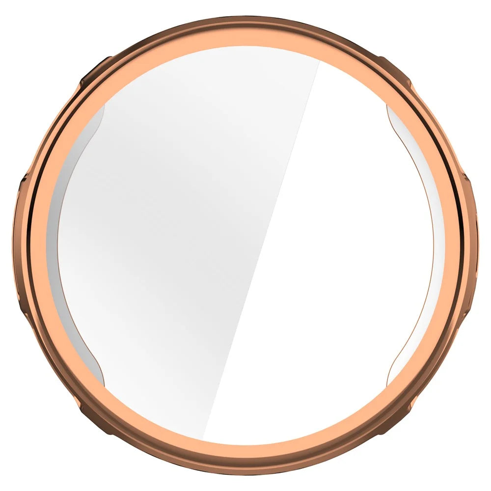 For Huami Amazfit Active 3 Premium Full Coverage TPU Watch Cover Electroplated Protective Case - Rose Gold - 6