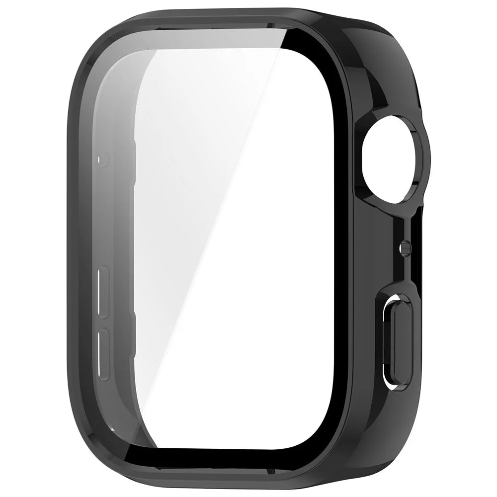 For Huawei Watch Fit 5 Pro Watch Case PC Frame Cover with Tempered Glass Screen Film - Black - 2