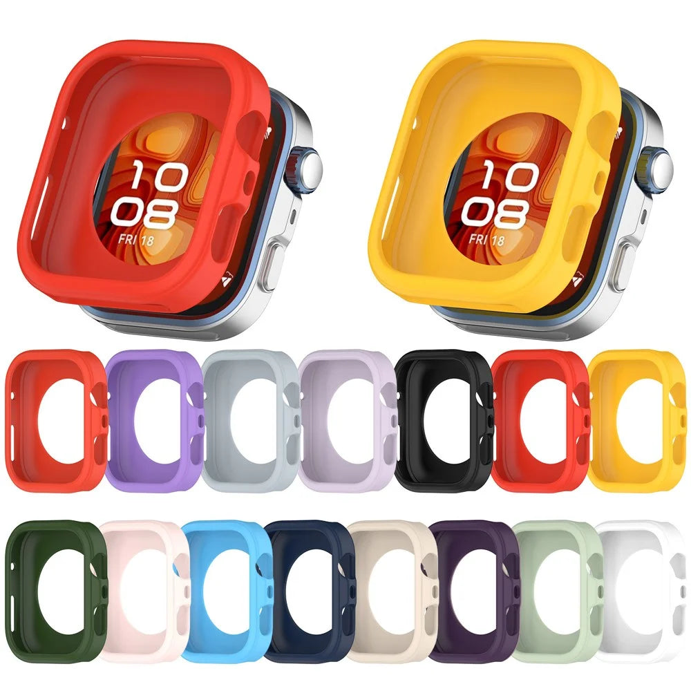 For Huawei Watch Fit 5 Pro / Fit 4 Pro Silicone Case Hollow Watch Protective Cover - Orange - 7