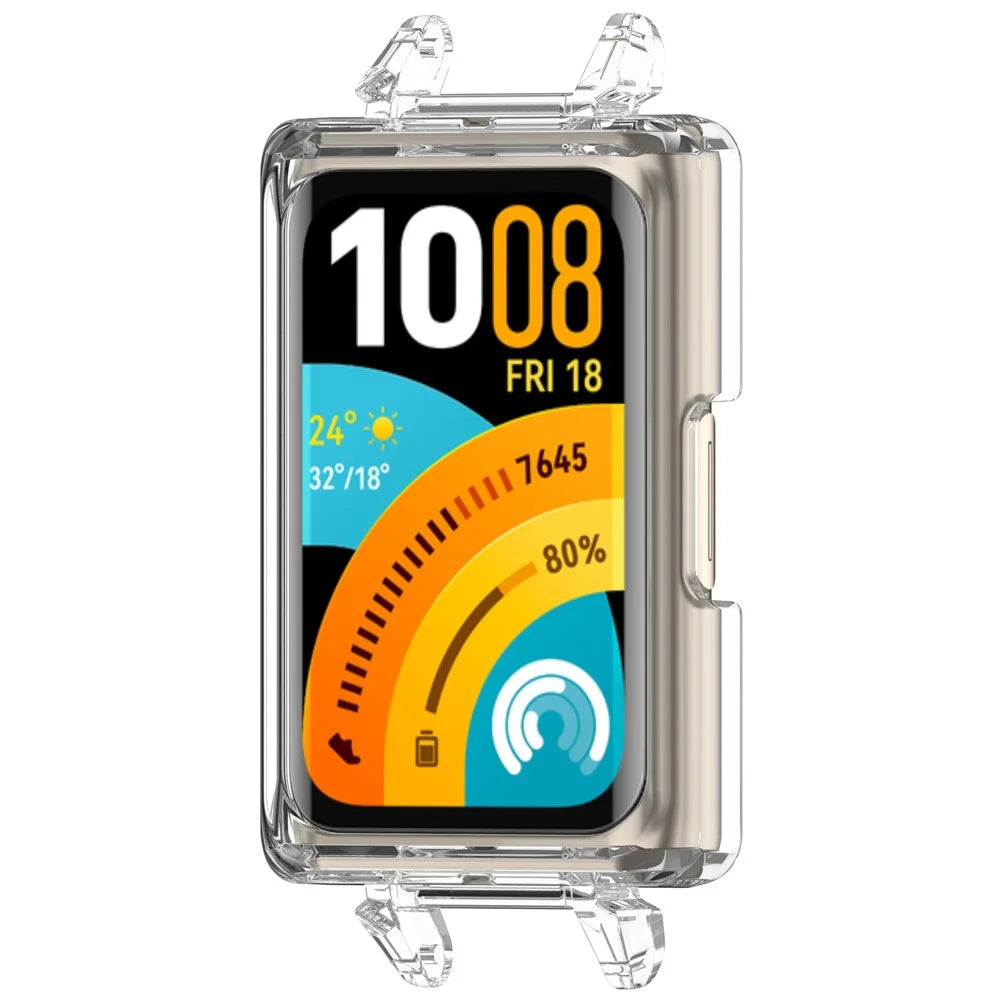 For Huawei Band 11 Watch Case Hollow PC Watch Protective Cover - Transparent - 2