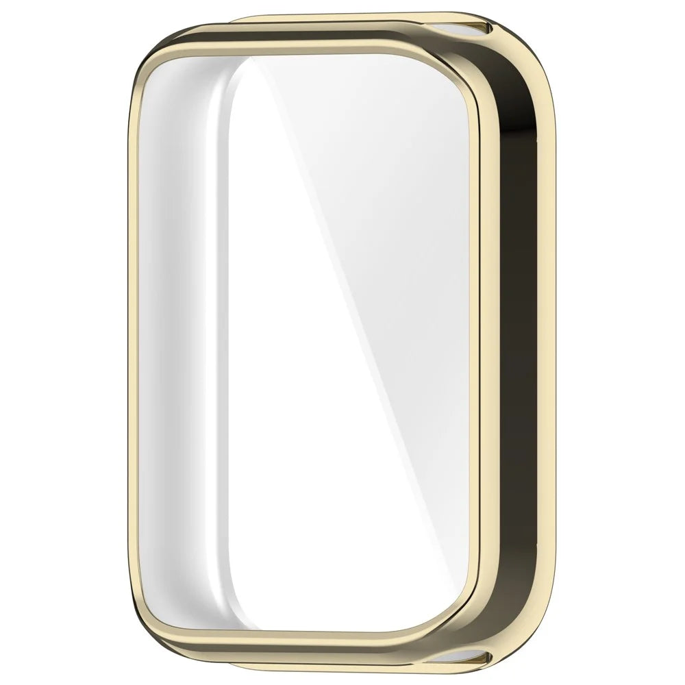 For Xiaomi Smart Band 10 Pro (Ceramic Edition) TPU Watch Case Full Coverage Protective Cover with Screen Protector - Electroplated Light Gold - 5