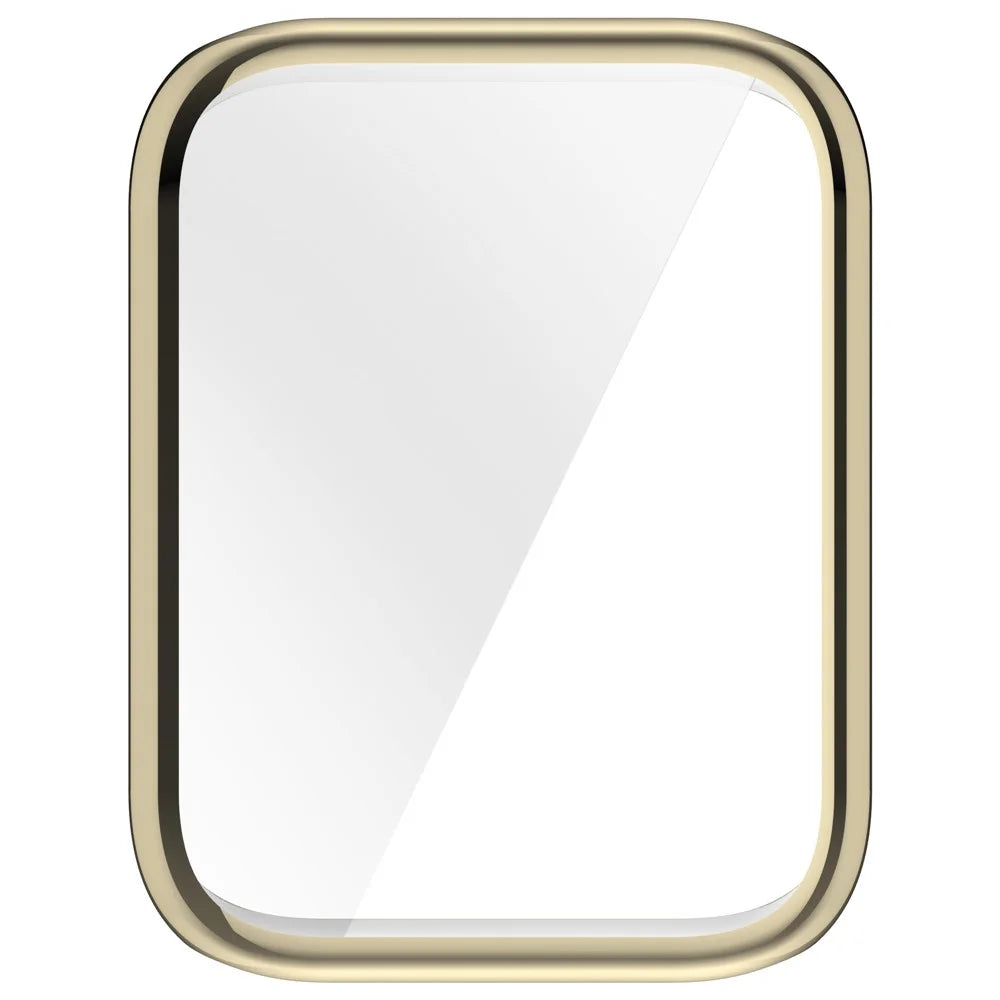 For Xiaomi Smart Band 10 Pro (Ceramic Edition) TPU Watch Case Full Coverage Protective Cover with Screen Protector - Electroplated Light Gold - 6