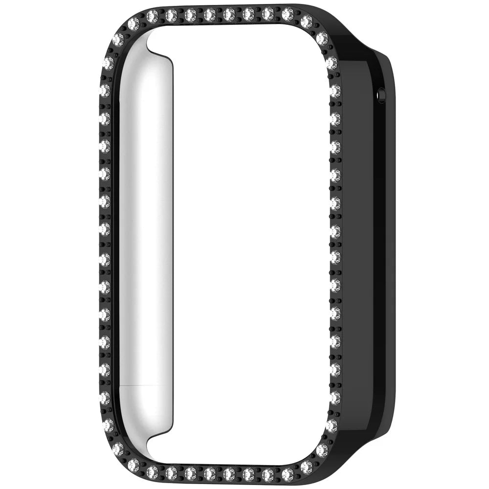 For Xiaomi Smart Band 10 Pro Half Case Rhinestones Decor Hard PC Protective Cover - Black - 4