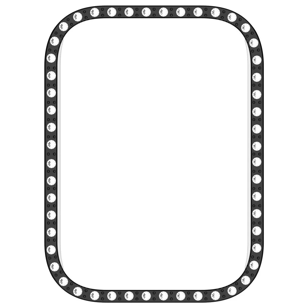 For Xiaomi Smart Band 10 Pro Half Case Rhinestones Decor Hard PC Protective Cover - Black - 6