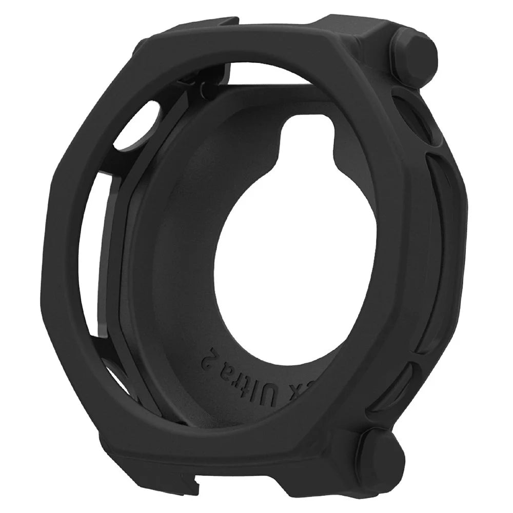 For Huami Amazfit T-Rex Ultra 2 Protective Case Silicone Anti Scratch Watch Cover - Black - 1