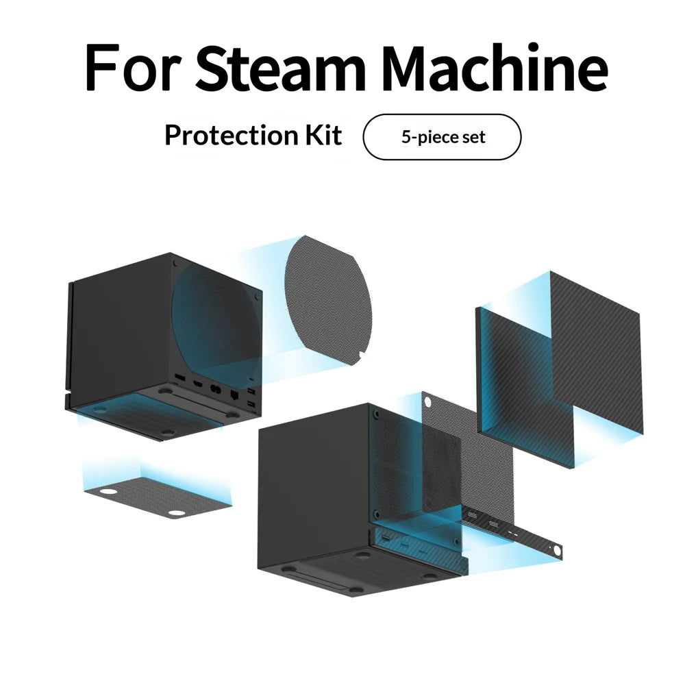 PGTECH GP-829 5Pcs/Set For Steam Machine Dust Filter Mesh + Carbon Fiber Sticker Protective Kit - 2