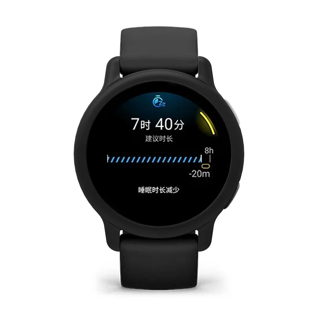 For GarminActive 5 Protective Case Silicone Anti Scratch Watch Cover - Black - 6