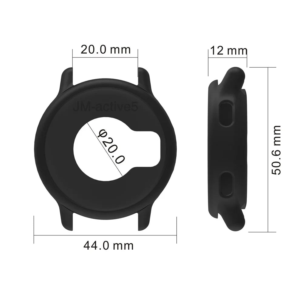 For GarminActive 5 Protective Case Silicone Anti Scratch Watch Cover - Black - 7