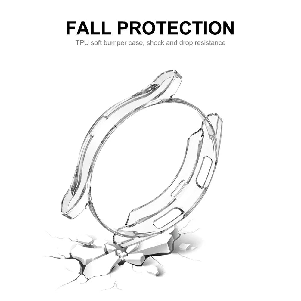 ENKAY HAT PRINCE Clear TPU Watch Case with 0.2mm 2.15D 9H Tempered Glass Screen Protector Film for Samsung Galaxy Watch4 Classic 42mm - 3