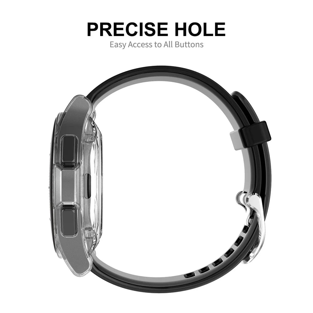 ENKAY HAT PRINCE Clear TPU Watch Case with 0.2mm 2.15D 9H Tempered Glass Screen Protector Film for Samsung Galaxy Watch4 Classic 42mm - 5