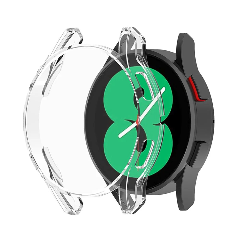 Clear Electroplating TPU Watch Frame Case Cover for Samsung Galaxy Watch4 40mm SM-R860 - Transparent - 1