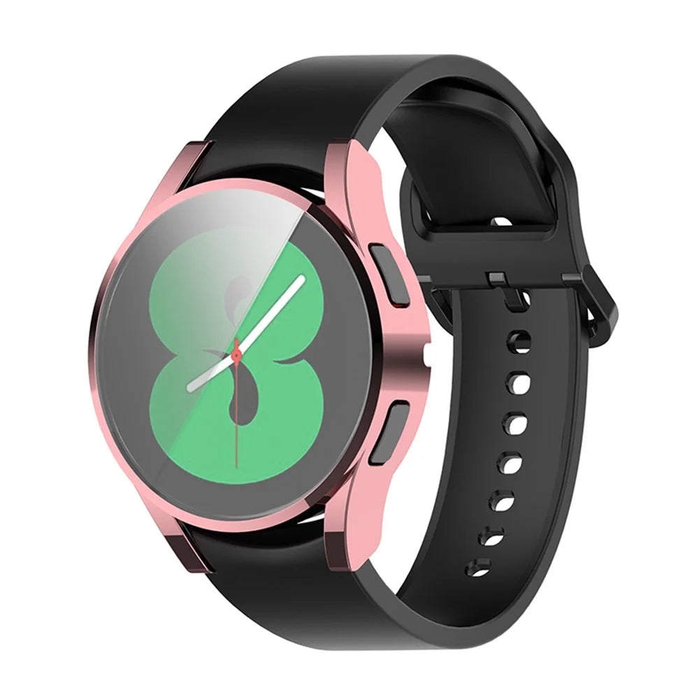 Electroplating TPU Smart Watch Protective Case Protector for Samsung Galaxy Watch4 40mm SM-R860 - Pink - 4