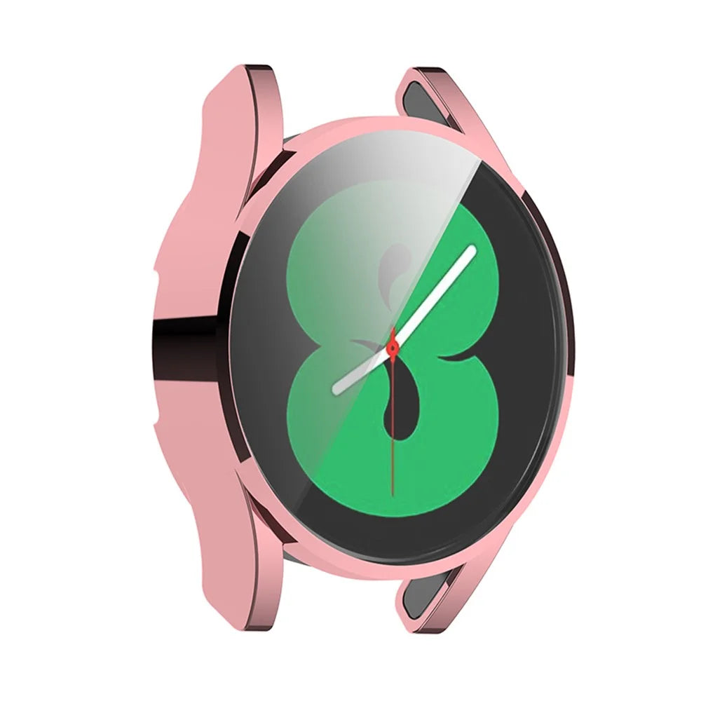 Electroplating TPU Smart Watch Protective Case Protector for Samsung Galaxy Watch4 40mm SM-R860 - Pink - 5