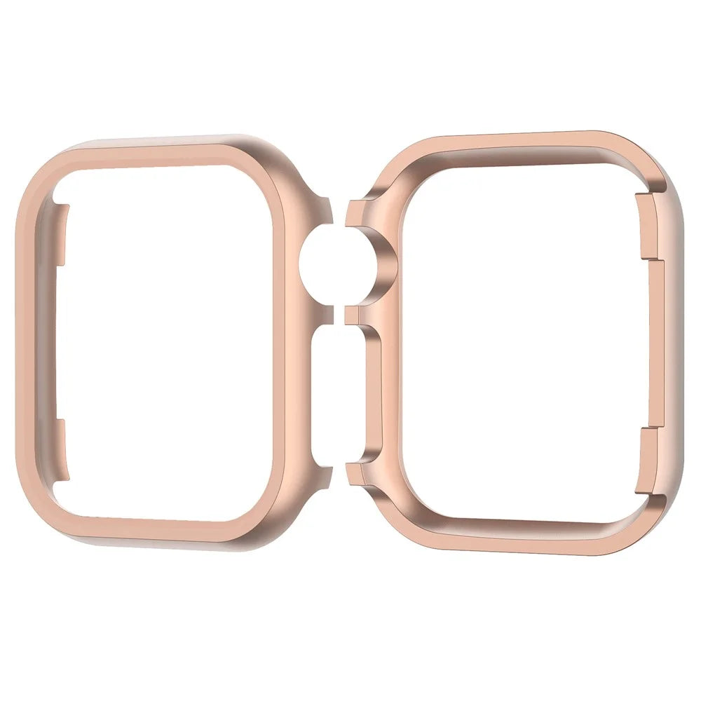 Aluminium Alloy Smart Watch Protective Case Cover for Apple Watch Series 9 / 8 / 7 45mm - Rose Gold - 2
