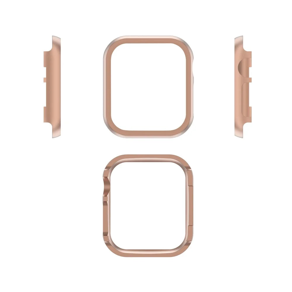 Aluminium Alloy Smart Watch Protective Case Cover for Apple Watch Series 9 / 8 / 7 45mm - Rose Gold - 5