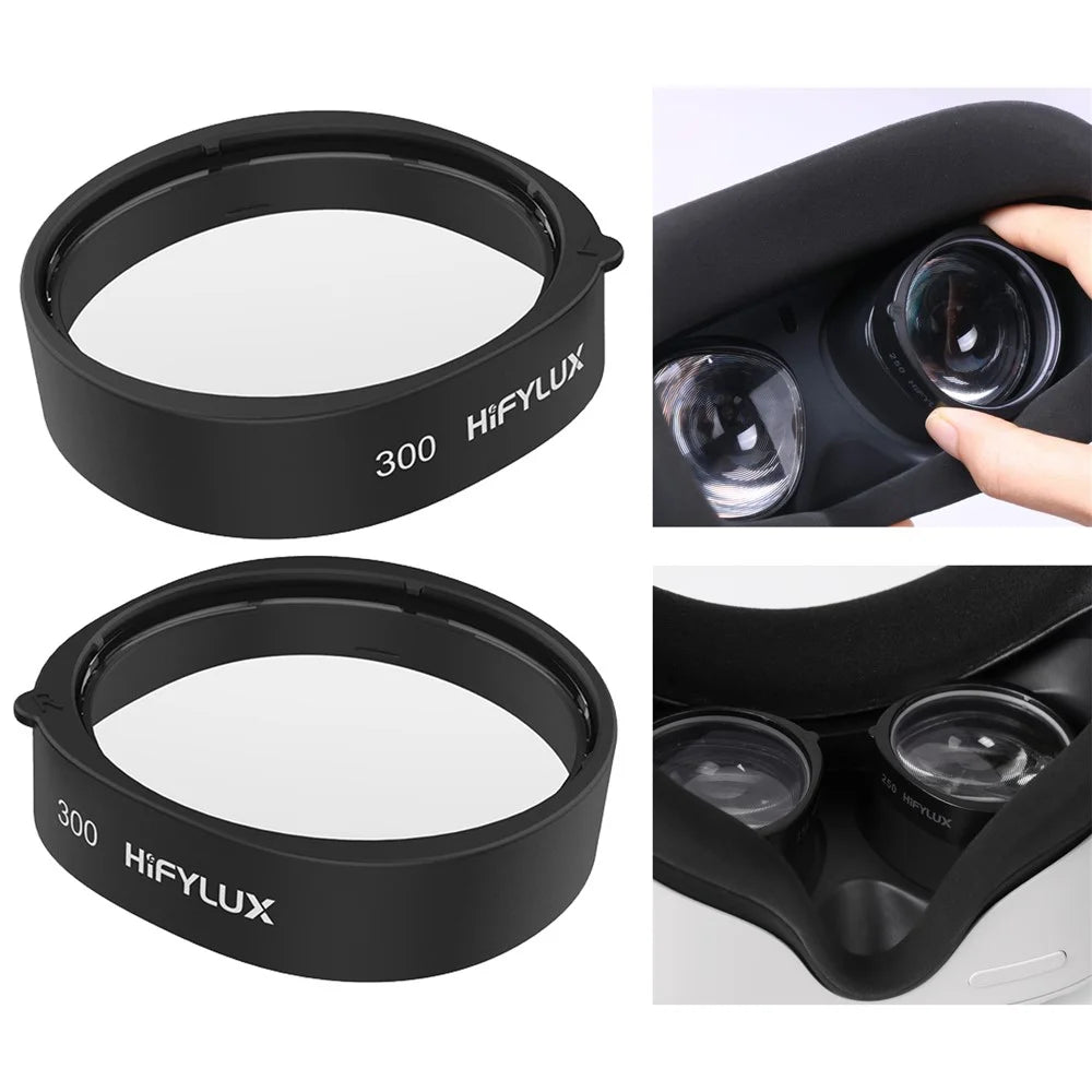 HIFYLUX QF11 1 Pair -4.0D Aspherical Resin Glasses Lenses Myopia Lenses VR Glasses Accessories for Oculus Quest 2 - 1