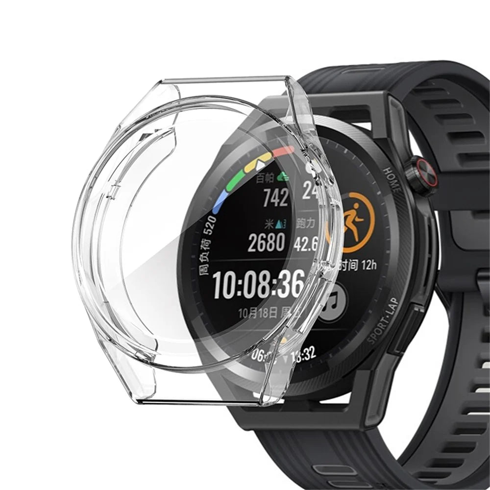 Smart Watch Anti-scratch Protective Frame Full Coverage TPU Case for Huawei Watch GT Runner - Transparent - 4