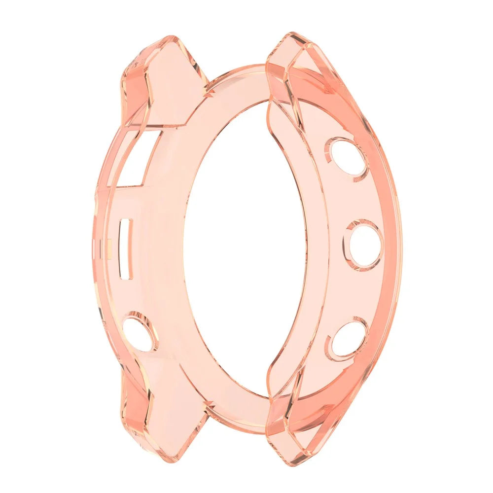 For Garmin Epix Gen2 Anti-fall Anti-scratch Transparent Watch Case Durable TPU Protective Cover - Transparent Pink - 4