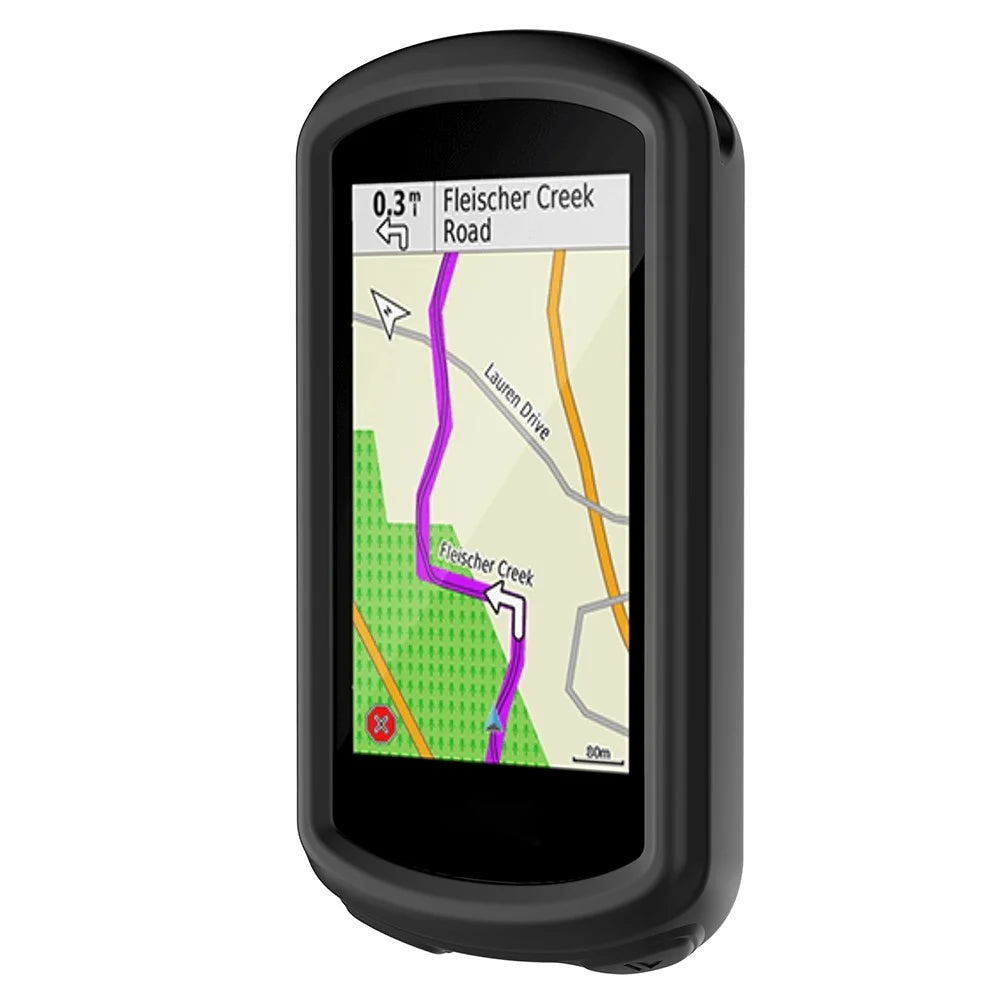 For Garmin Edge 1030 Plus/1030 Soft Silicone Case Bike GPS Computer Protective Cover - Black - 1