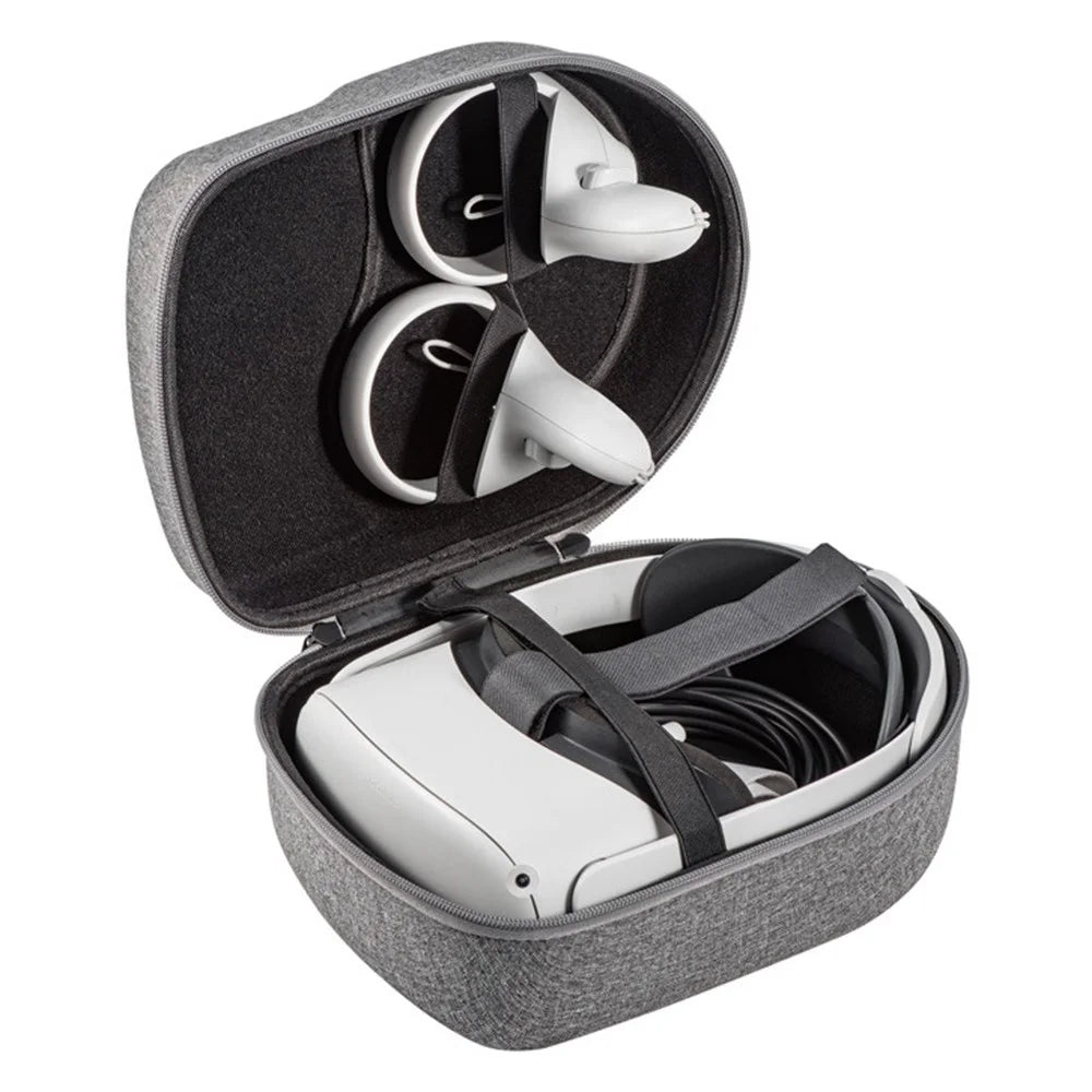 1110700 For Oculus Quest 2 VR Headset Controller Elite Head Strap Portable Storage Bag Carrying Case - 2