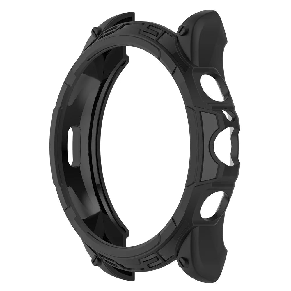 For Fossil Gen 6 Soft TPU Hollow-out Watch Case Protective Cover 42mm - Black - 3