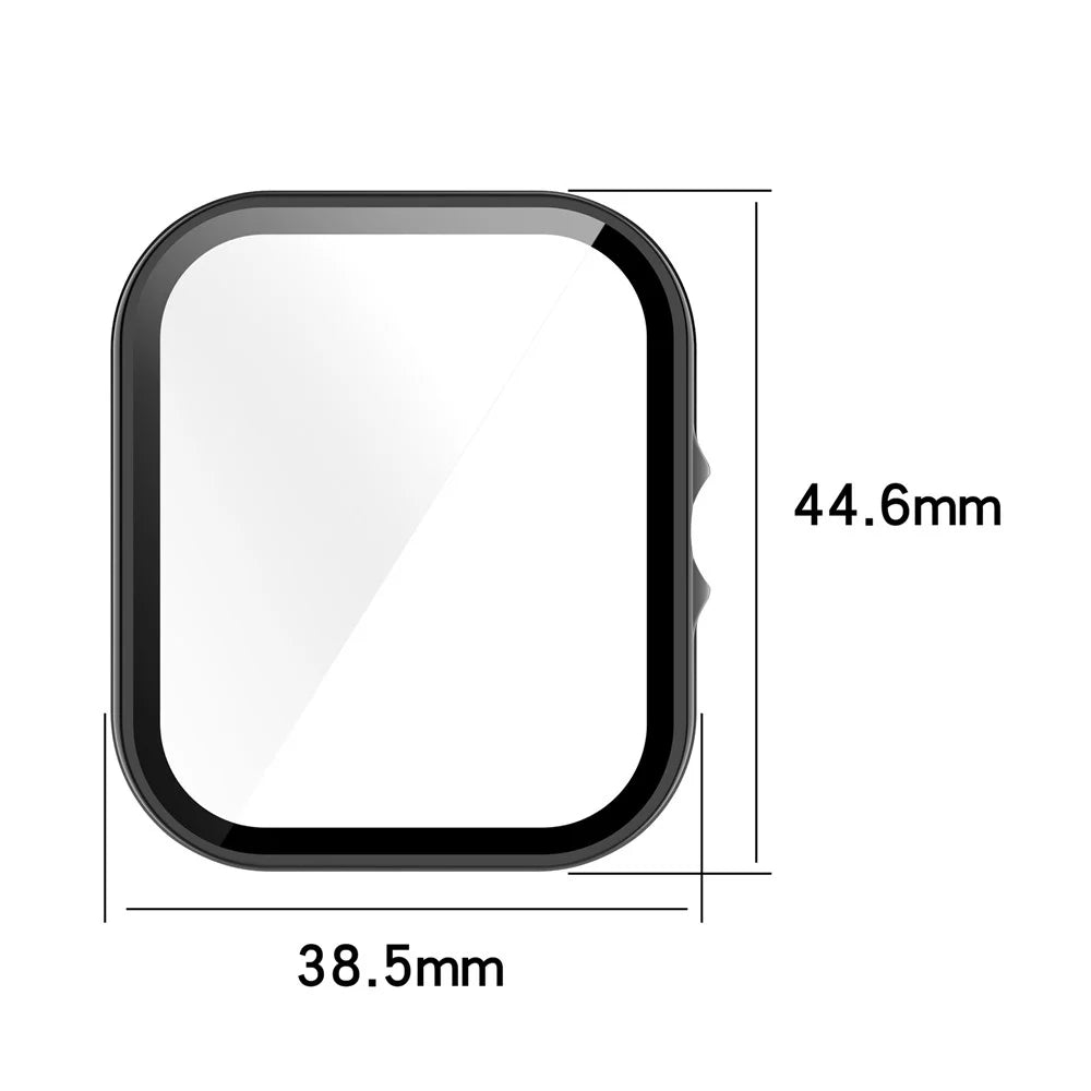 For Huami Amazfit GTS3 Drop-proof PC Watch Case Protective Cover with Tempered Glass Screen Protector - Black - 5