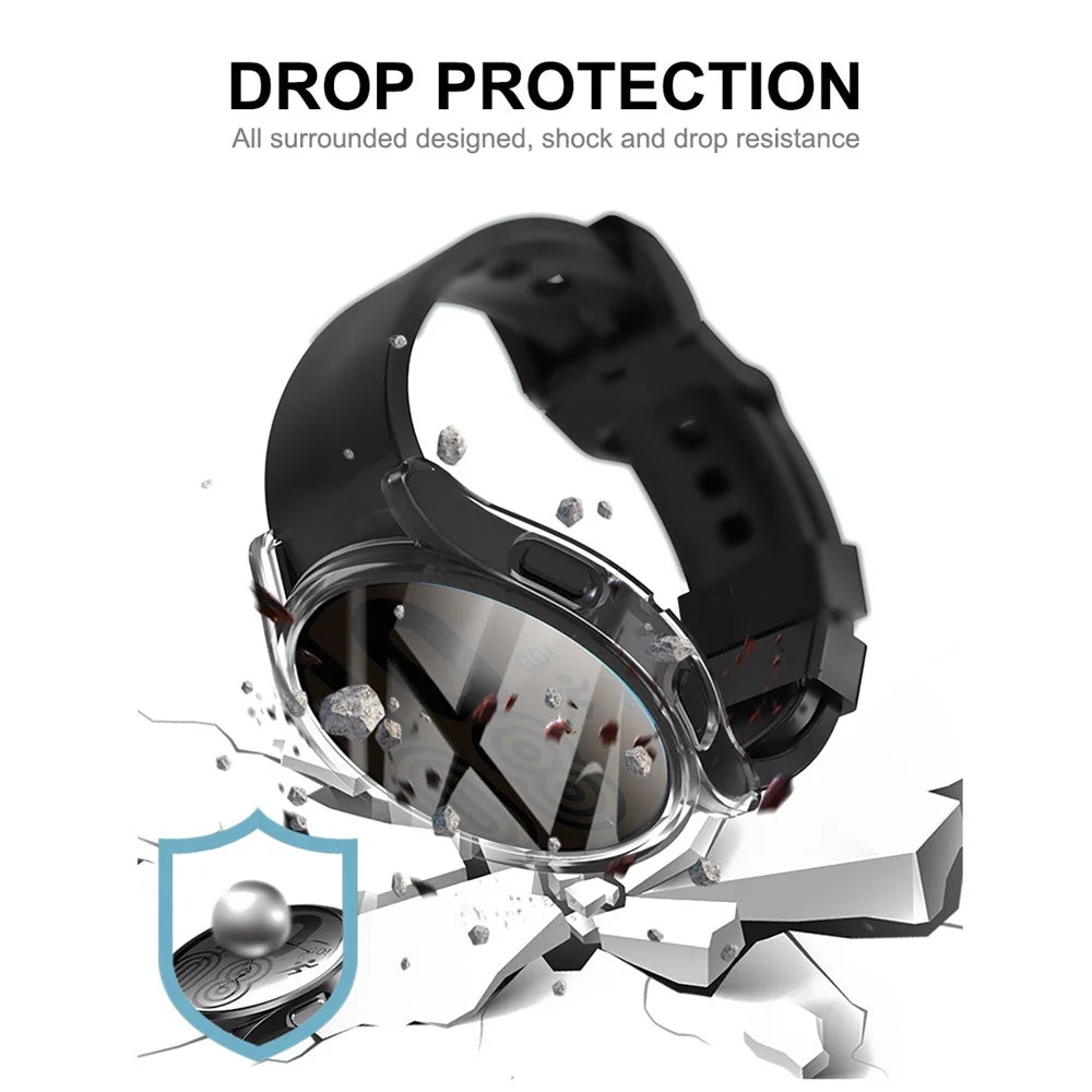 ENKAY HAT PRINCE For Samsung Galaxy Watch5 40mm Soft TPU Scratch Resistant All Around Clear Case with Built-in Screen Protector - 7