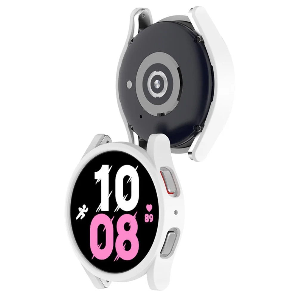 For Samsung Watch FE / Watch6 / Watch5 / Watch4 40mm Cover Hard PC Hollow Protective Watch Case - White - 2