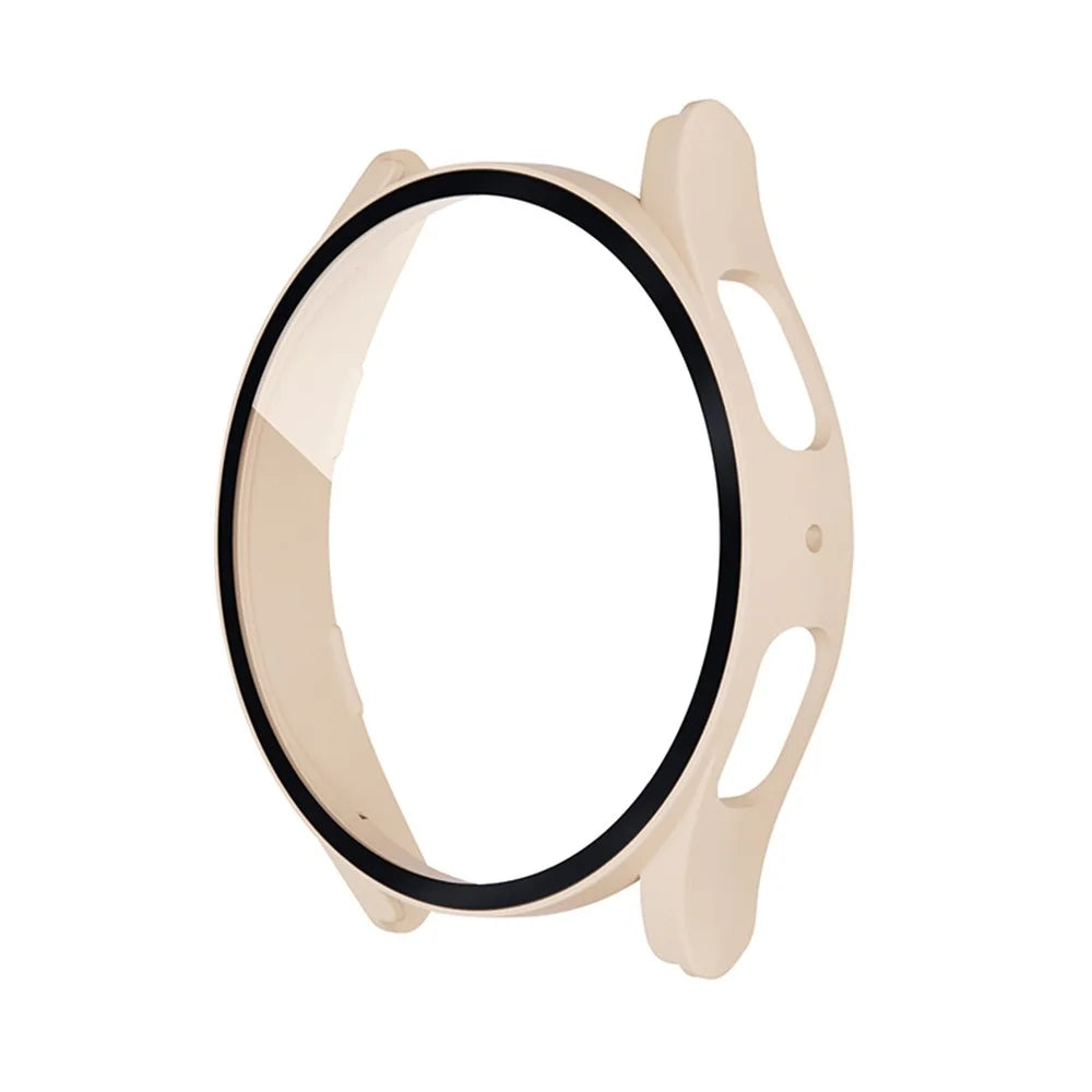 For Samsung Galaxy Watch FE / Watch6 / Watch5 / Watch4 40mm Hard PC Watch Cover with Tempered Glass Screen Protector - Pink - 2
