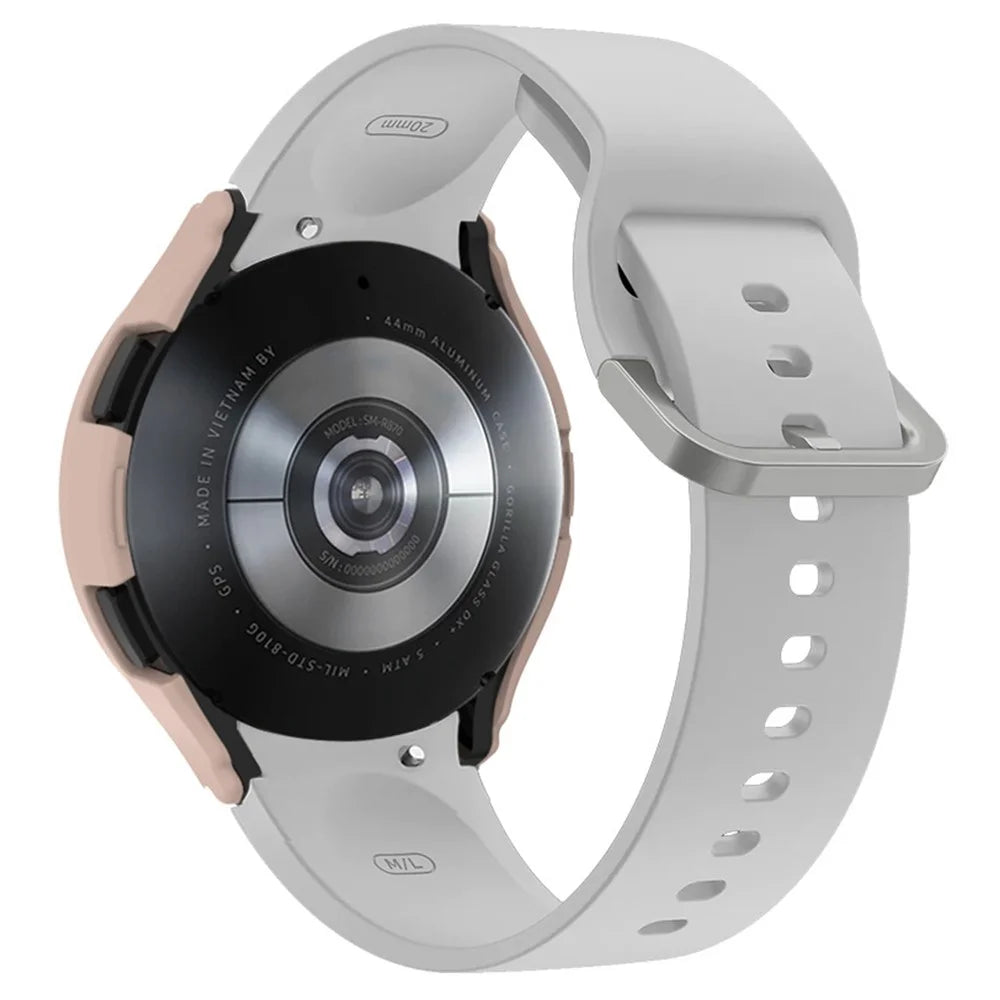 For Samsung Galaxy Watch 5 44mm Smart Watch PC Case Half Cover Frame Protector with Scale - Transparent - 4