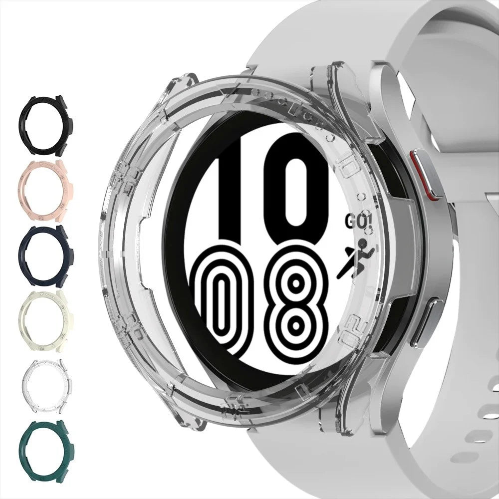 For Samsung Galaxy Watch 5 44mm Smart Watch PC Case Half Cover Frame Protector with Scale - Transparent - 5