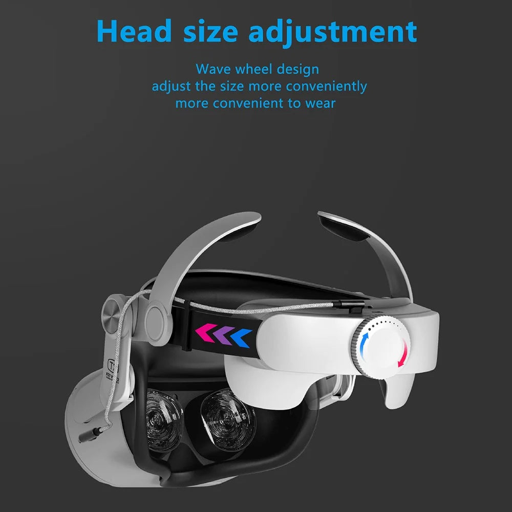 FIIT VR T2 Power For Oculus Quest 2 VR Head Strap Adjustable Headband 5000mAh Power Bank - 2