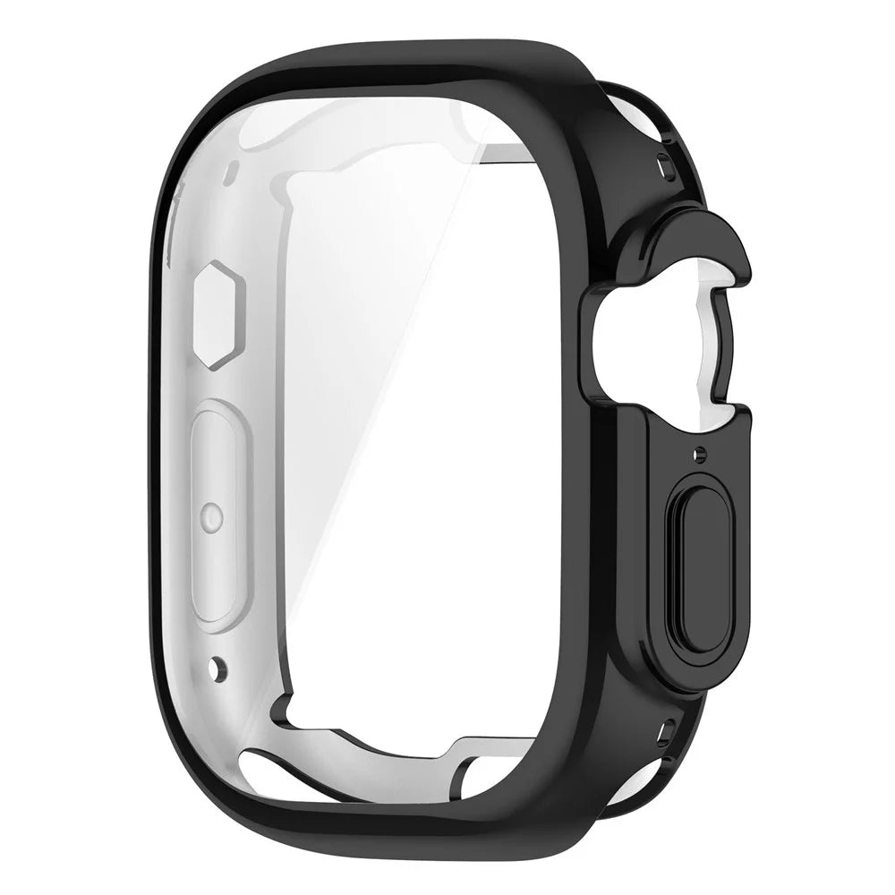 For Apple Watch Ultra 3 / Ultra 2 / Ultra 49mm Electroplating Soft TPU Cover All-inclusive Protective Watch Case  - Black - 2