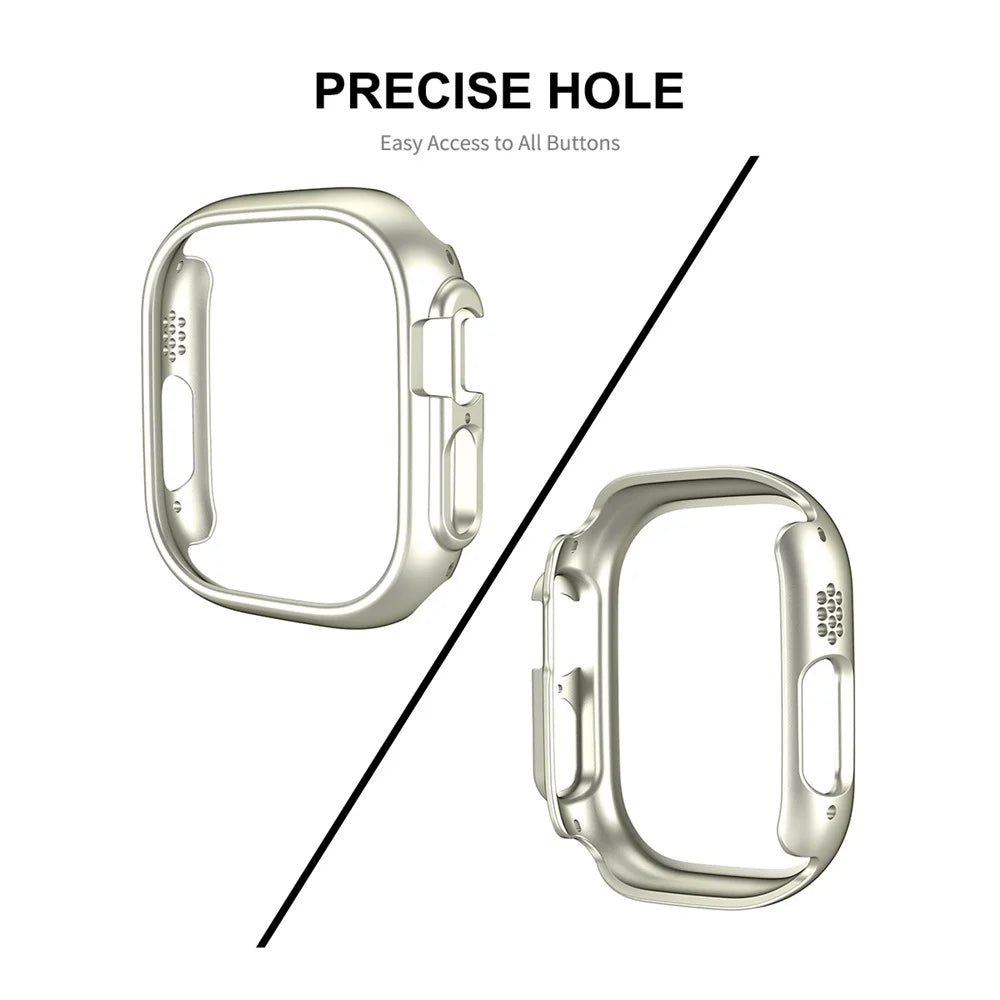 ENKAY HAT PRINCE For Apple Watch Ultra 3 / Ultra 2 / Ultra 49mm Rubberized PC Watch Case Shockproof Protective Cover + 9H Screen Protector - Silver - 5