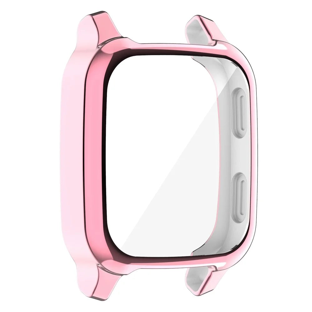 For Garmin Venu Sq / Venu Sq Music / Venu Sq 2 / Venu Sq 2 Music Soft TPU Watch Case Electroplate Edges Full Coverage Shockproof Bumper Protective Cover - Pink - 3