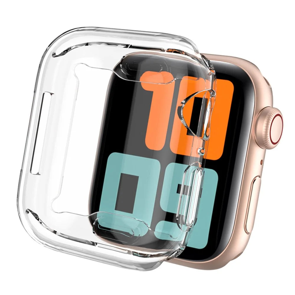 AHASTYLE WA05 2PCS For Apple Watch SE3 / SE2 / SE1 /  6 / 5 / 4 44mm HD Transparent TPU Smart Watch Frame Cover Protective Case - 1